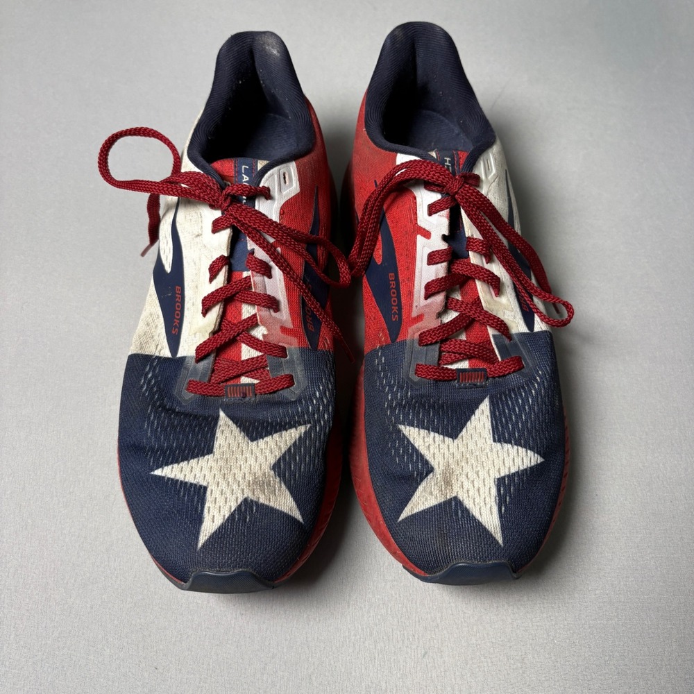Brooks Launch 8 Mens Running Shoes Red White Blue Stars Stripes 1103581D621 10.5